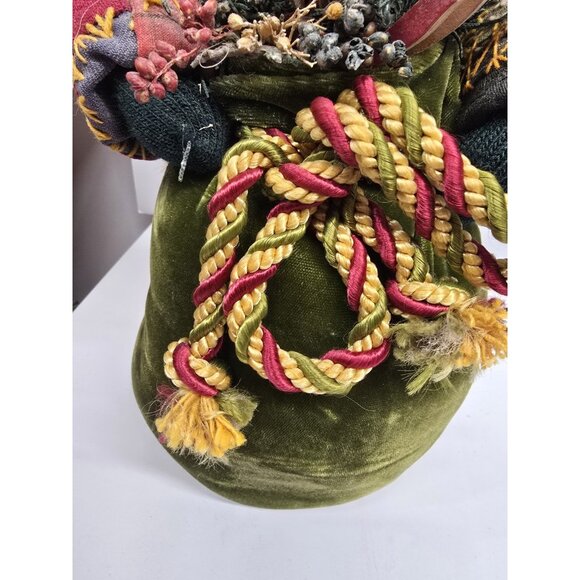 Artisan Signed Vintage Folk Art Santa Claus Christmas Decoration Door Stop - Picture 11 of 12